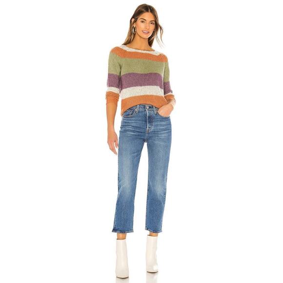 Levi's Wedgie High-Rise Button Fly Straight Crop Denim Jeans Jive Sound Blue 25 - Picture 4 of 13